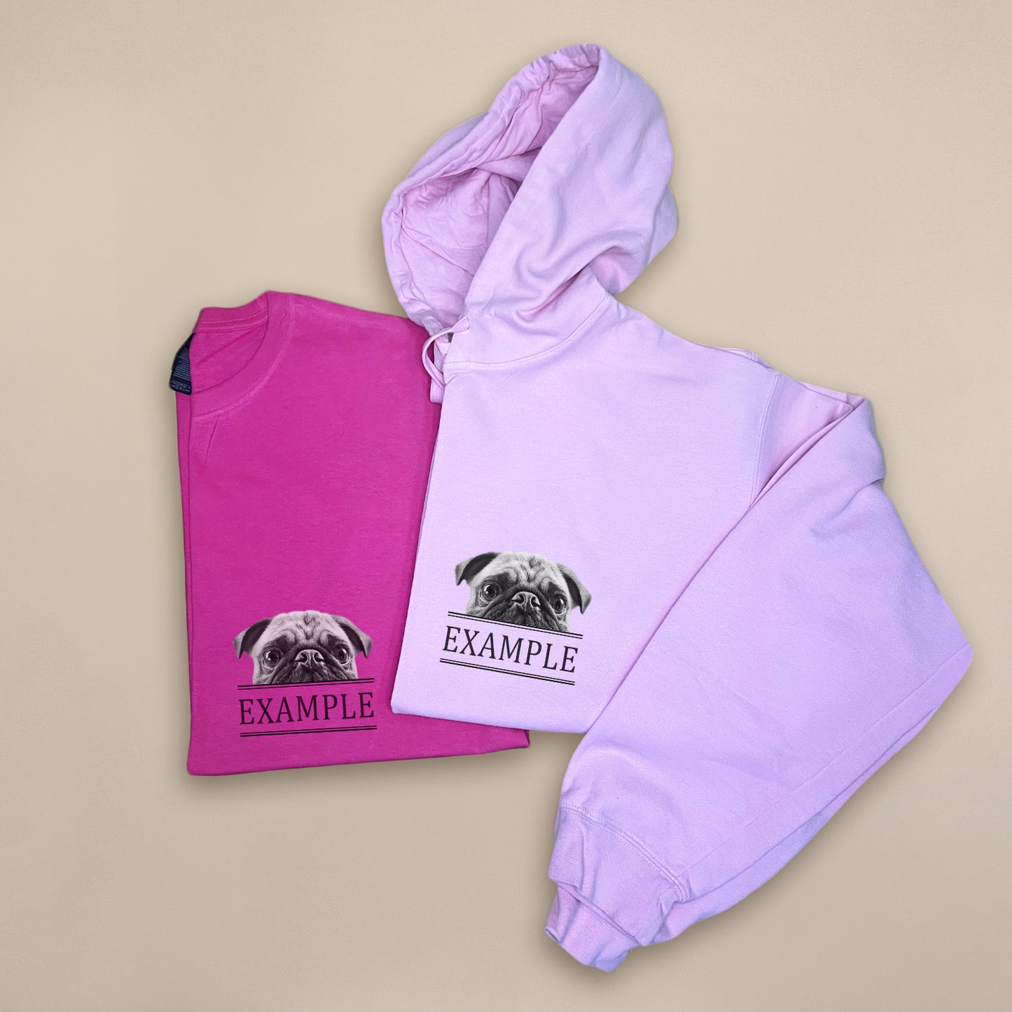 Peeking Pet - Light Pink Unisex Hoodie