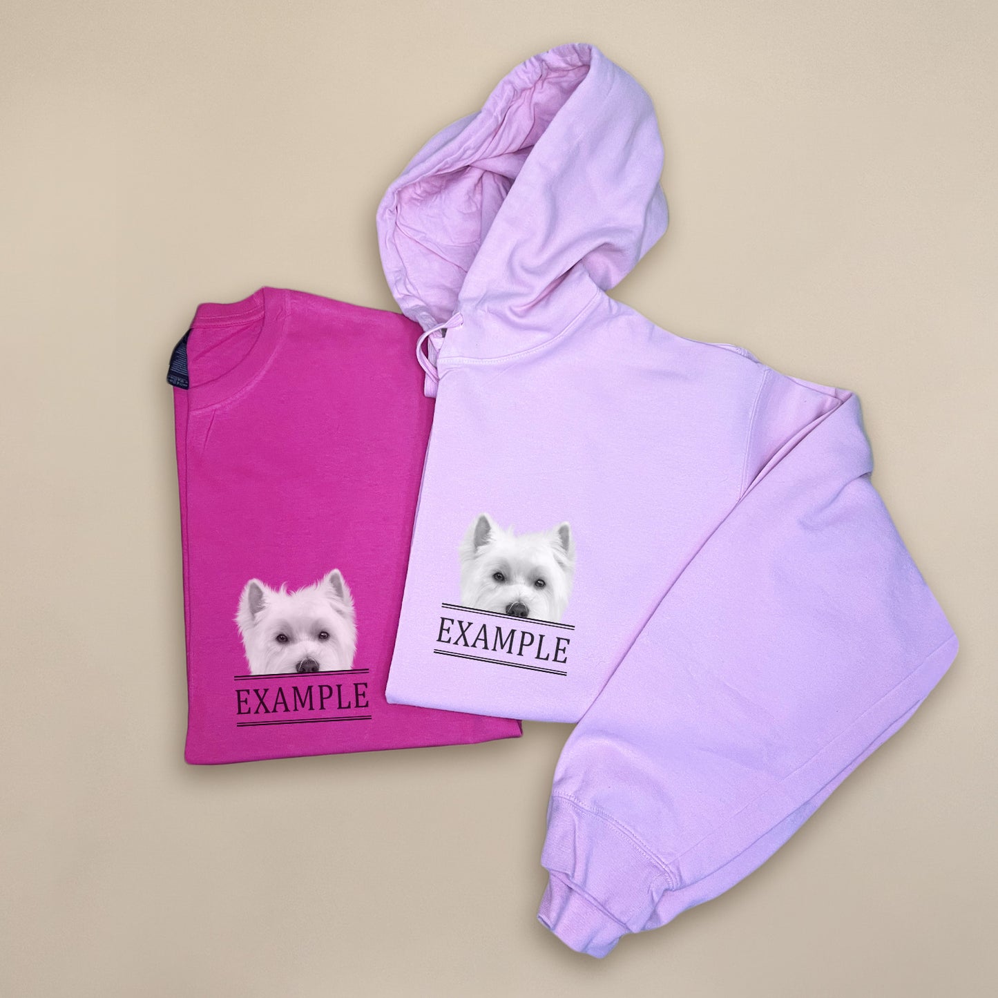 Peeking Pet - Light Pink Unisex Hoodie