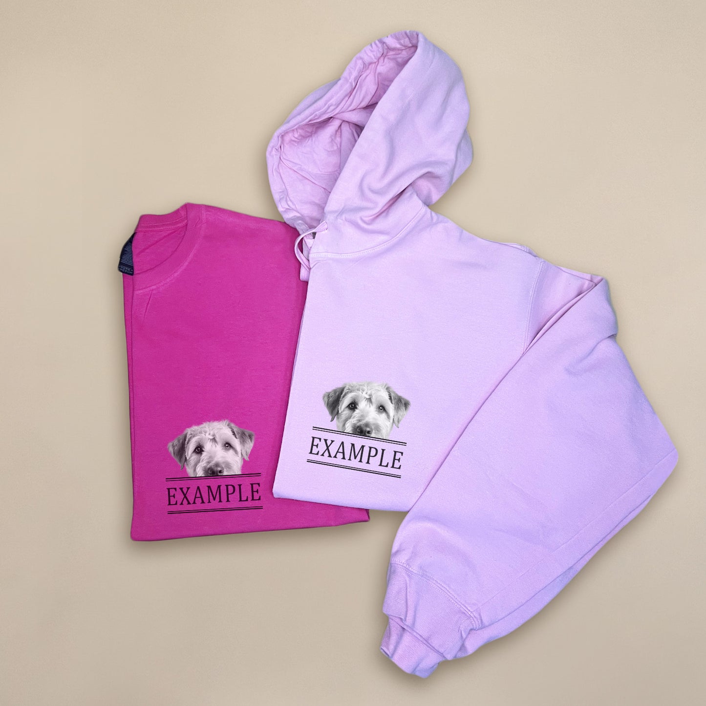 Peeking Pet - Light Pink Unisex Hoodie