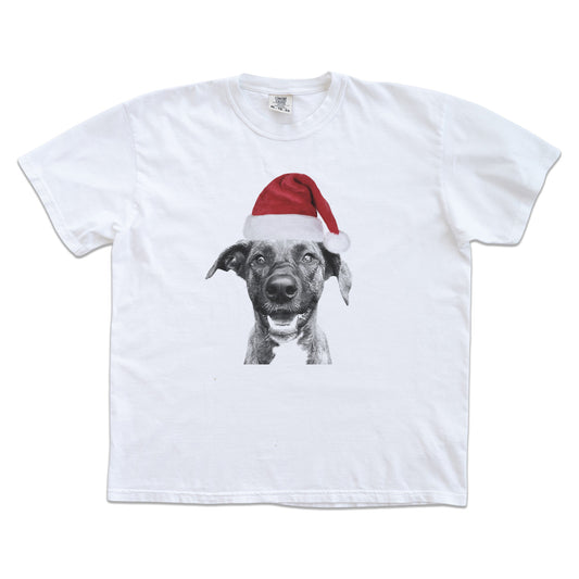 Crew T-Shirt - Santa Hat Graphic