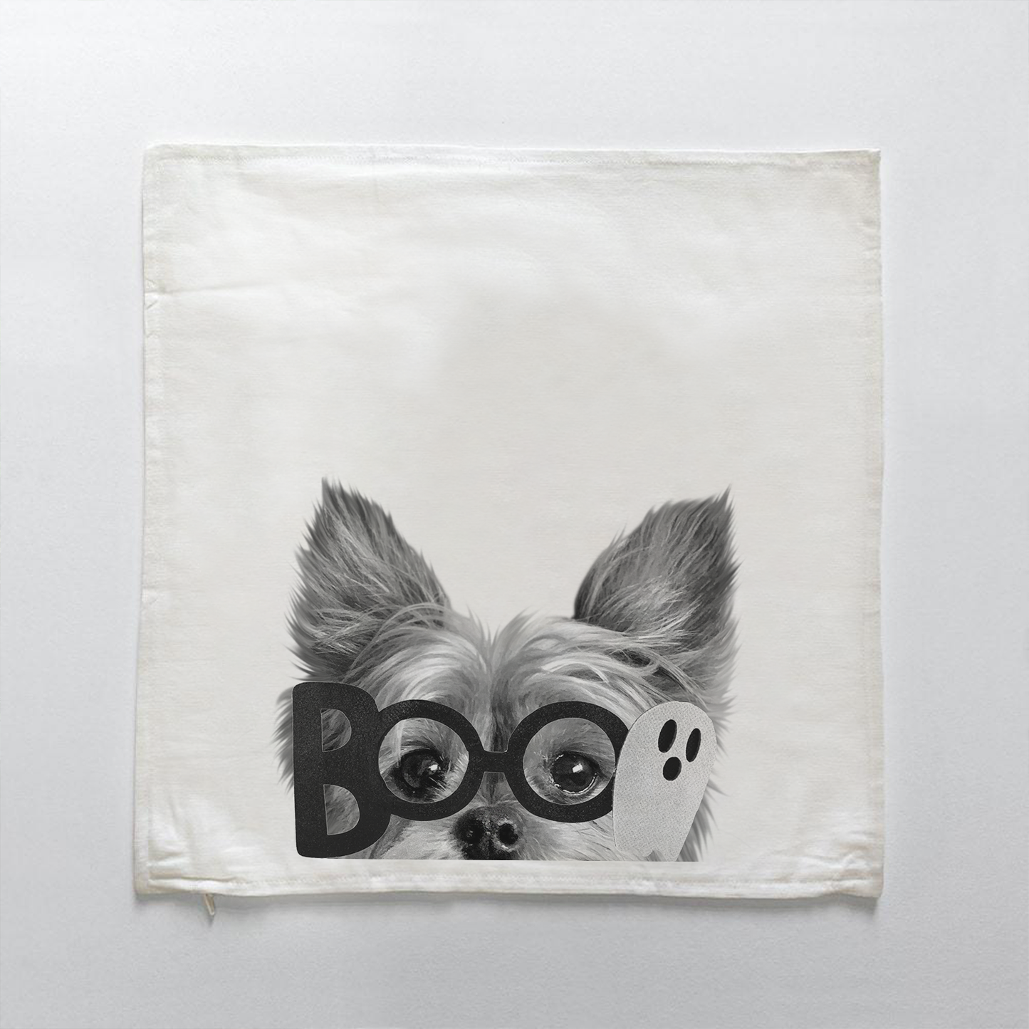 Lil' Boo Peeking Pet Halloween Pillow Cover