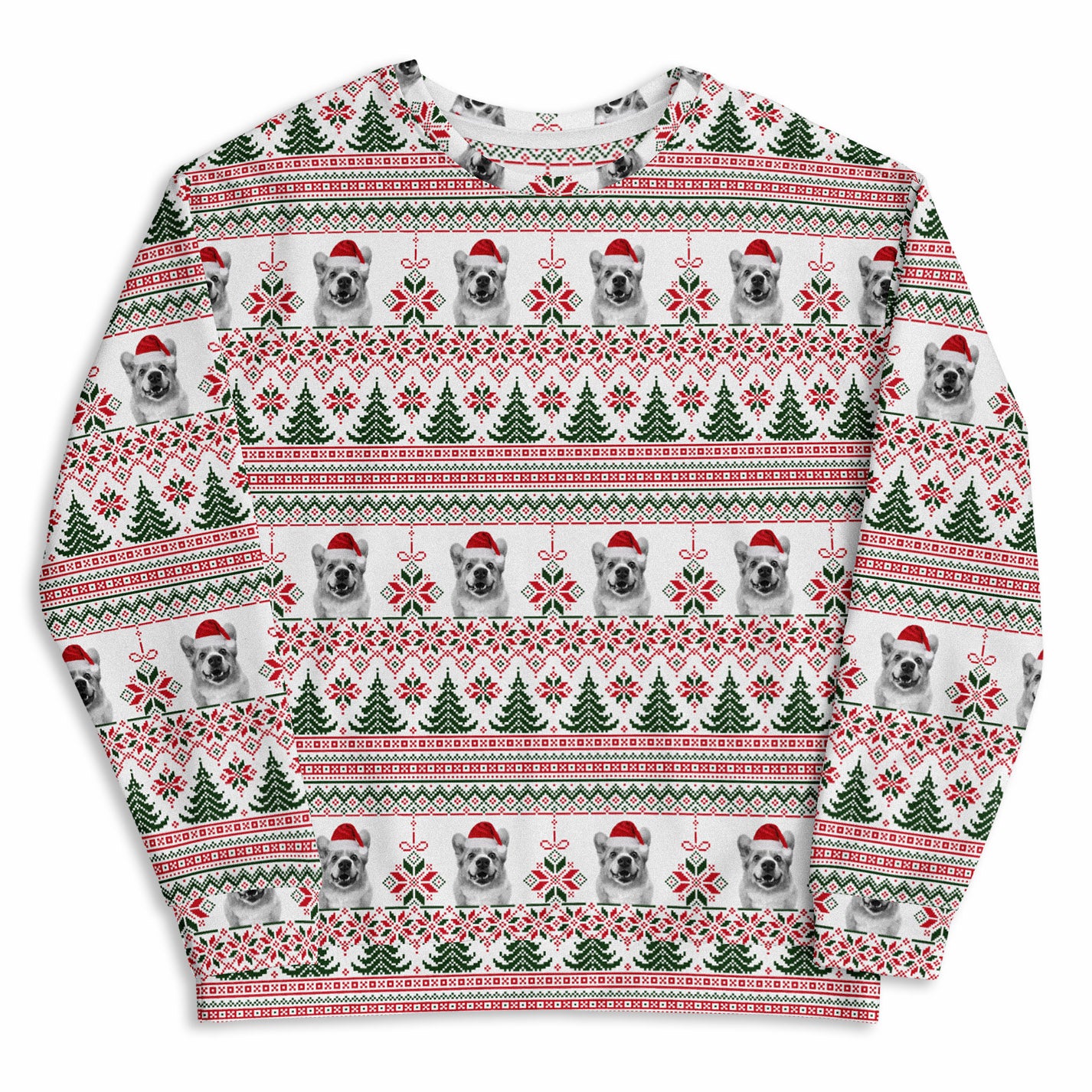 Custom All-Over Print Recycled Ugly Holiday Sweatshirt