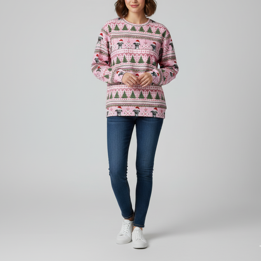 Custom All-Over Print Recycled Ugly Holiday Sweatshirt