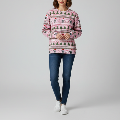 Custom All-Over Print Recycled Ugly Holiday Sweatshirt