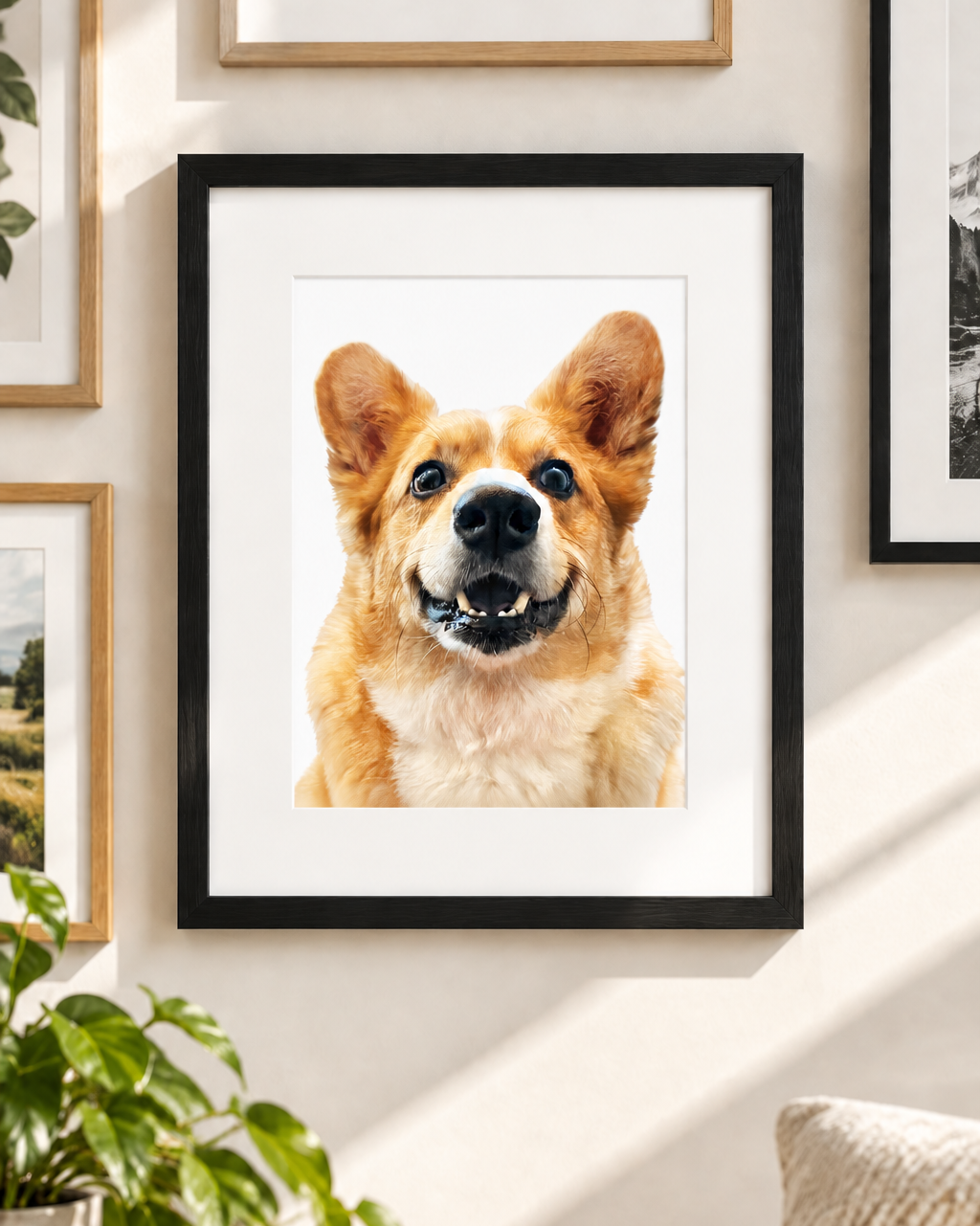Custom corgi portrait from photo
