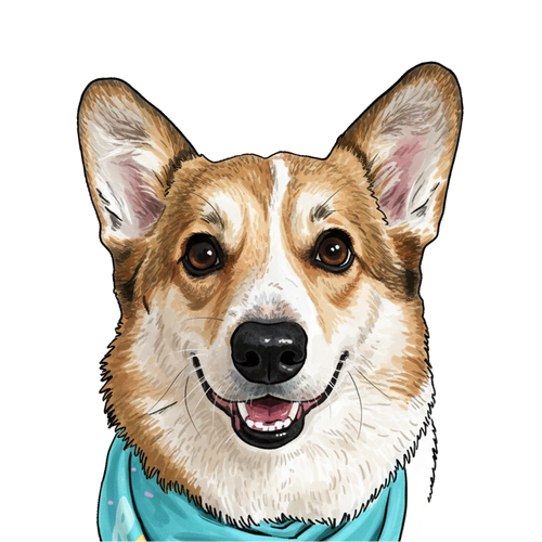 Marker pet memorial portrait style