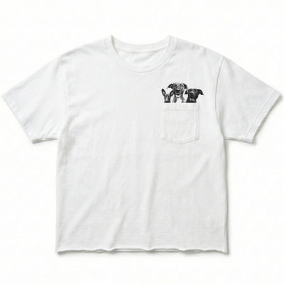 Cropped Pet-In-Pocket Tee
