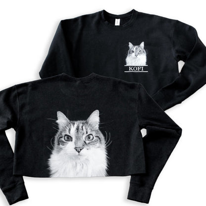 Cropped Crew Sweatshirt - Chest & Back Graphic