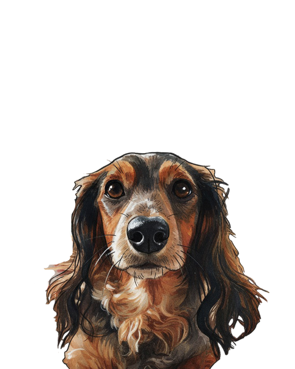 Dachshund portrait in Marker style &mdash; custom pet portrait
