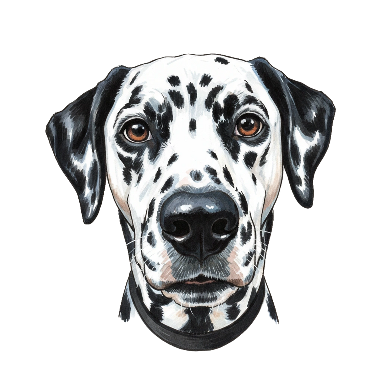 Dalmatian portrait in Marker