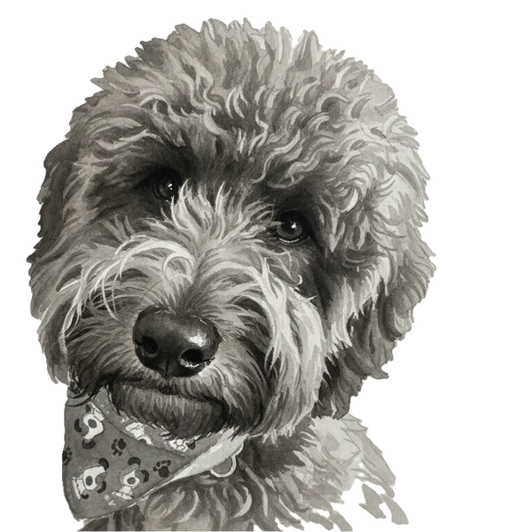 Same pet in Ink Wash style — four styles from one photo