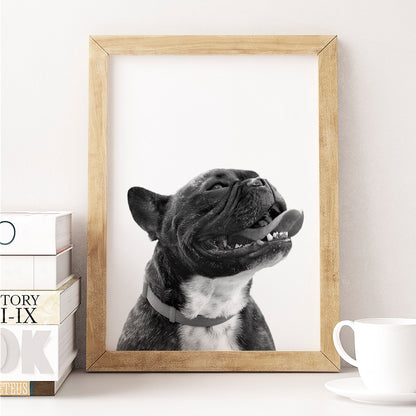 Pet Portrait in Natural Wood Frame