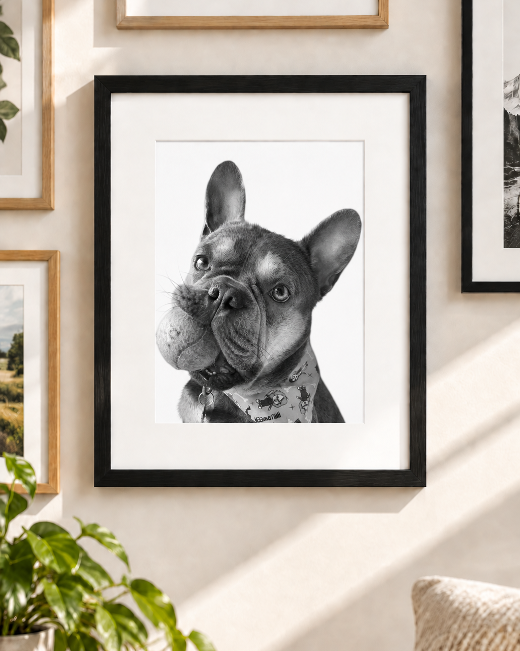 Custom French bulldog portrait from photo