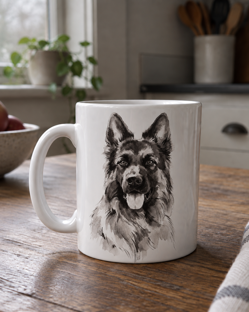 Custom German shepherd portrait from photo