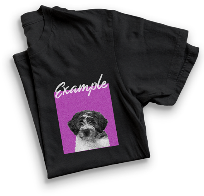 Personalized Pet Color Arch Graphic Tee - Black