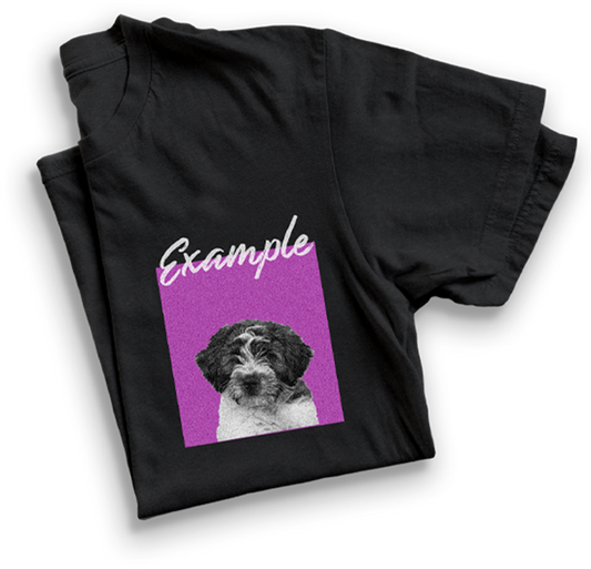 Personalized Pet Color Arch Graphic Tee - Black