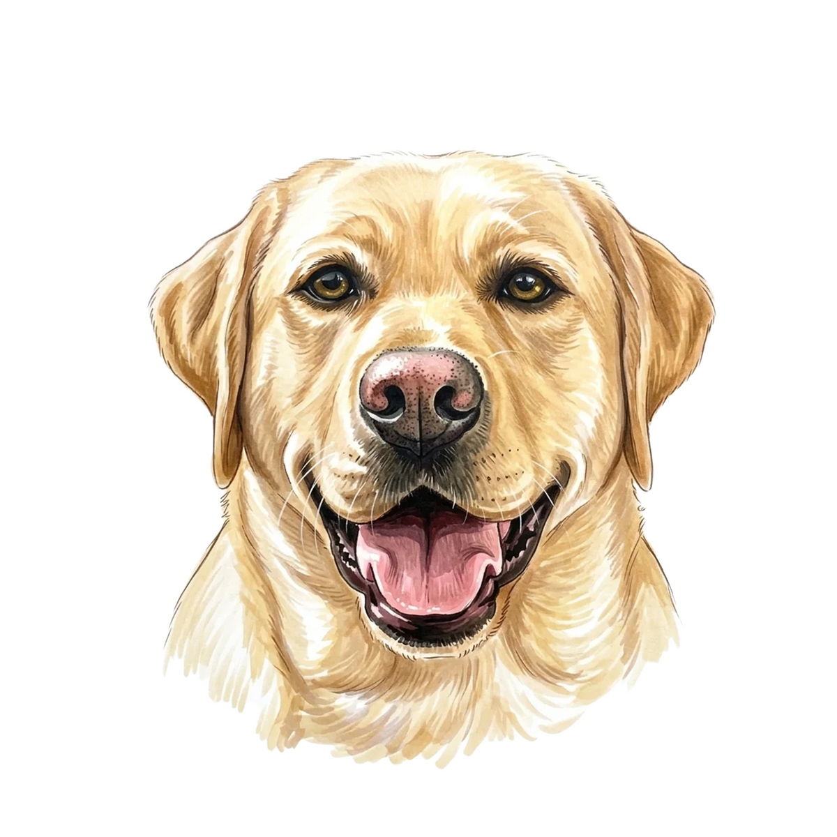 Labrador Retriever portrait in Marker
