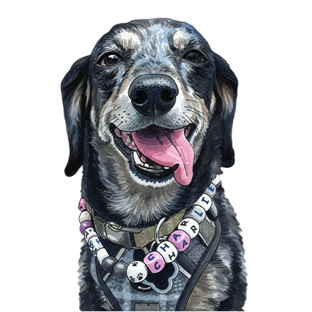 Dog portrait in Marker style