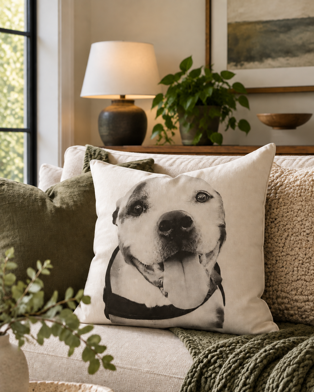 Custom pitbull portrait from photo