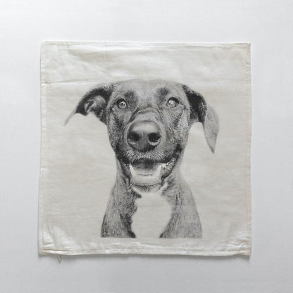 throw pillow cover with large dog photo