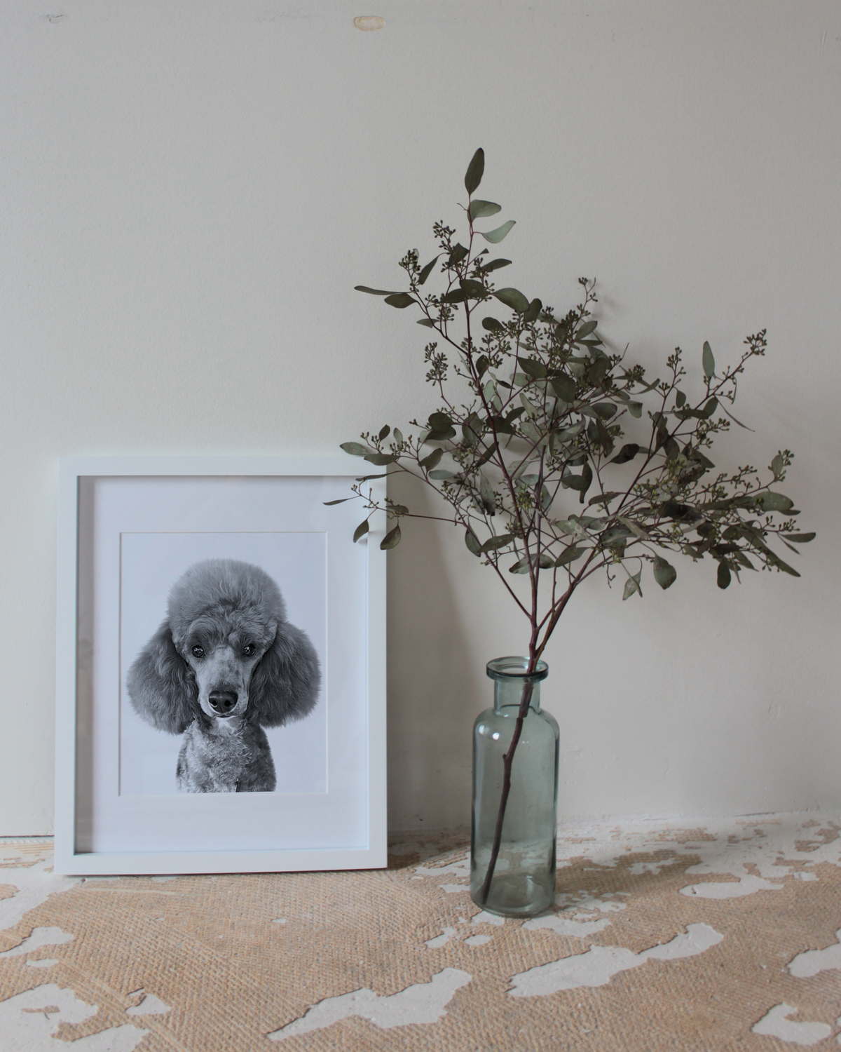 Custom poodle portrait from photo