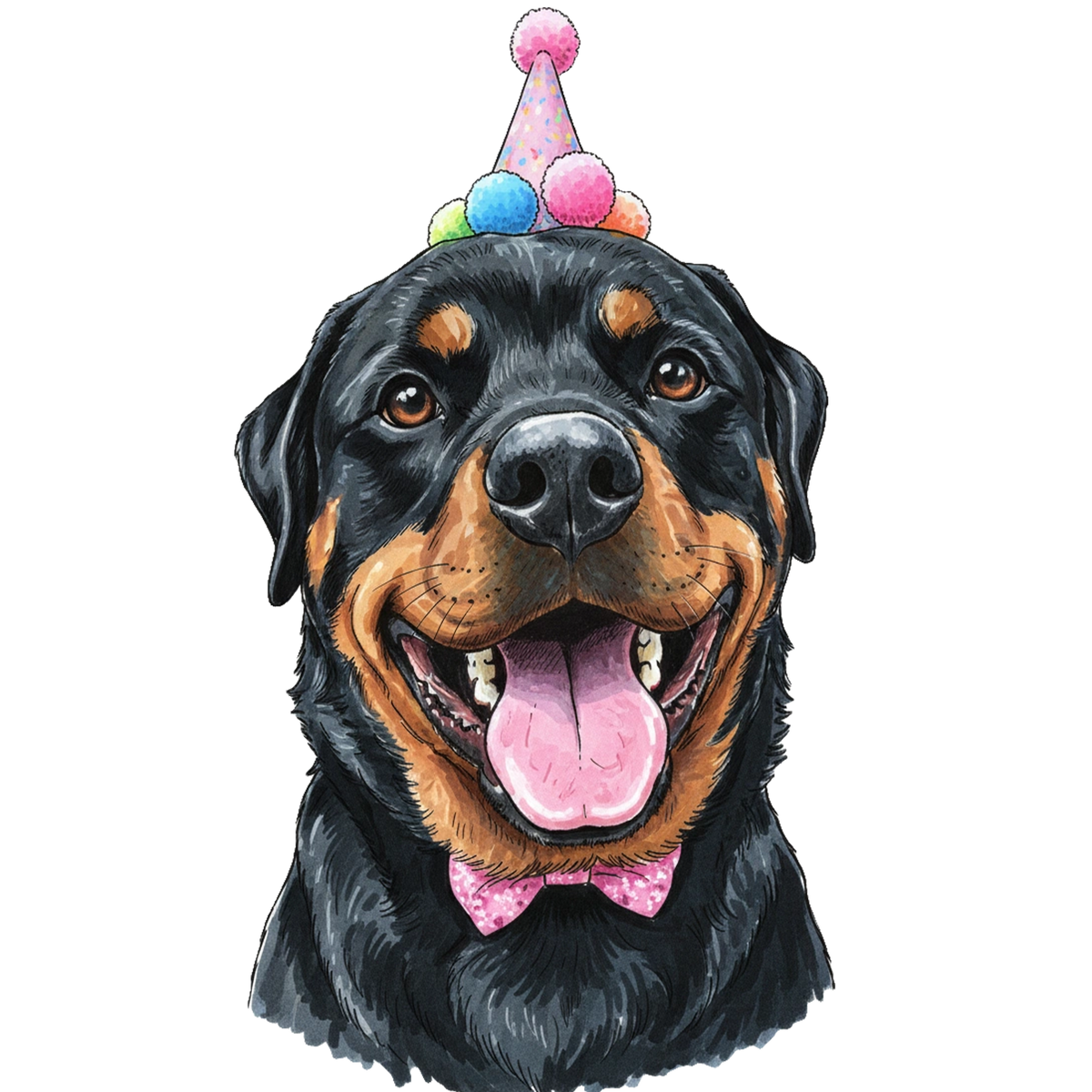 Rottweiler portrait in Marker